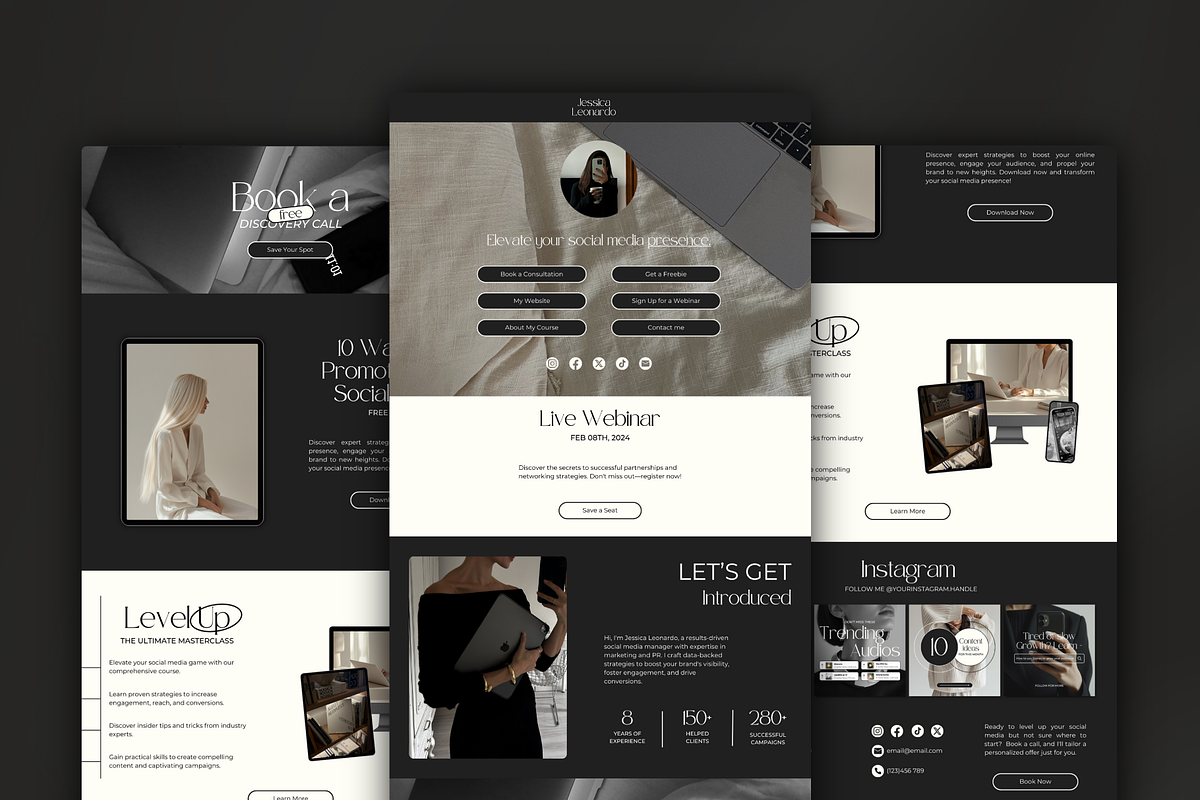 Link in Bio Canva Website Template, an App Template by Meraki Templates (Photo 6 of 8)