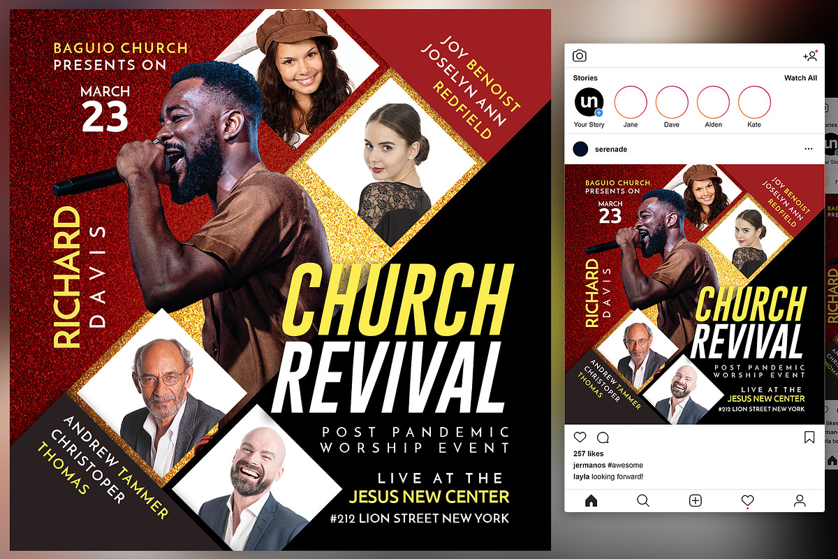 Church Revival Flyer, a Flyer Template by KiraYamato Design Studio
