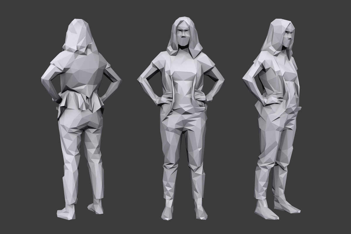 Lowpoly People Casual Pack Volume 8, a Characters & Person 3D Model by Kanistra Studio (Photo 5 of 9)