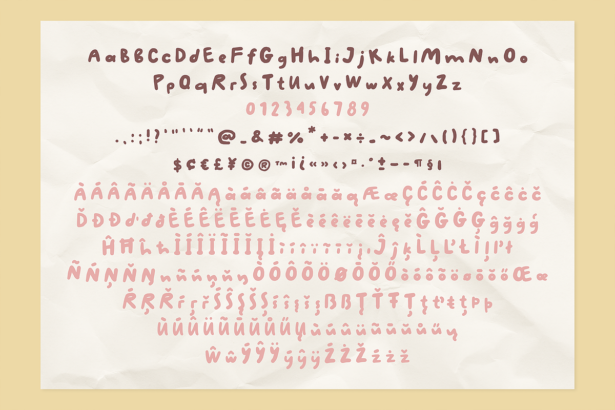 Muddle - handwritten font, a Handwritten Font by kondratya (Photo 2 of 7)