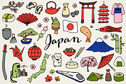 Japan Clipart Illustrations Set, an Object Graphic by Lemonade Pixel (Thumbnail 1 of 8)