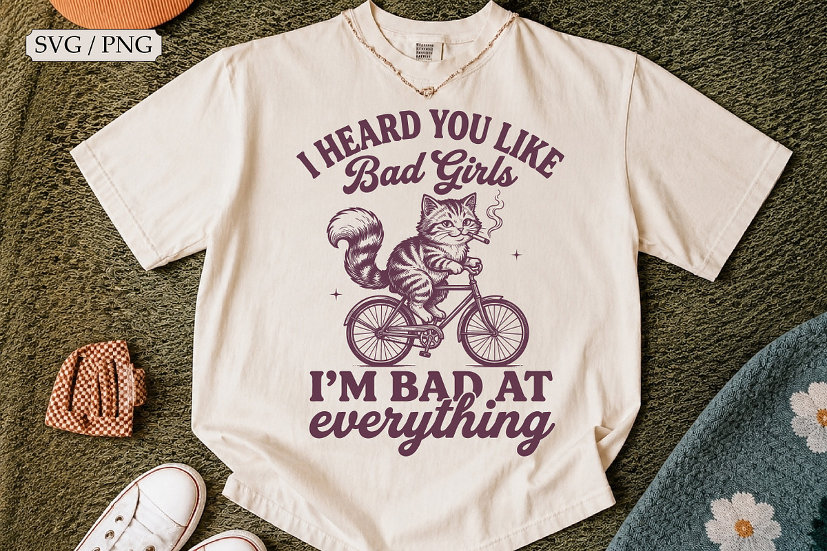 I Heard You Like Bad Girls Bad Cat, an Animal Illustration by Libby Wishes (Photo 2 of 4)