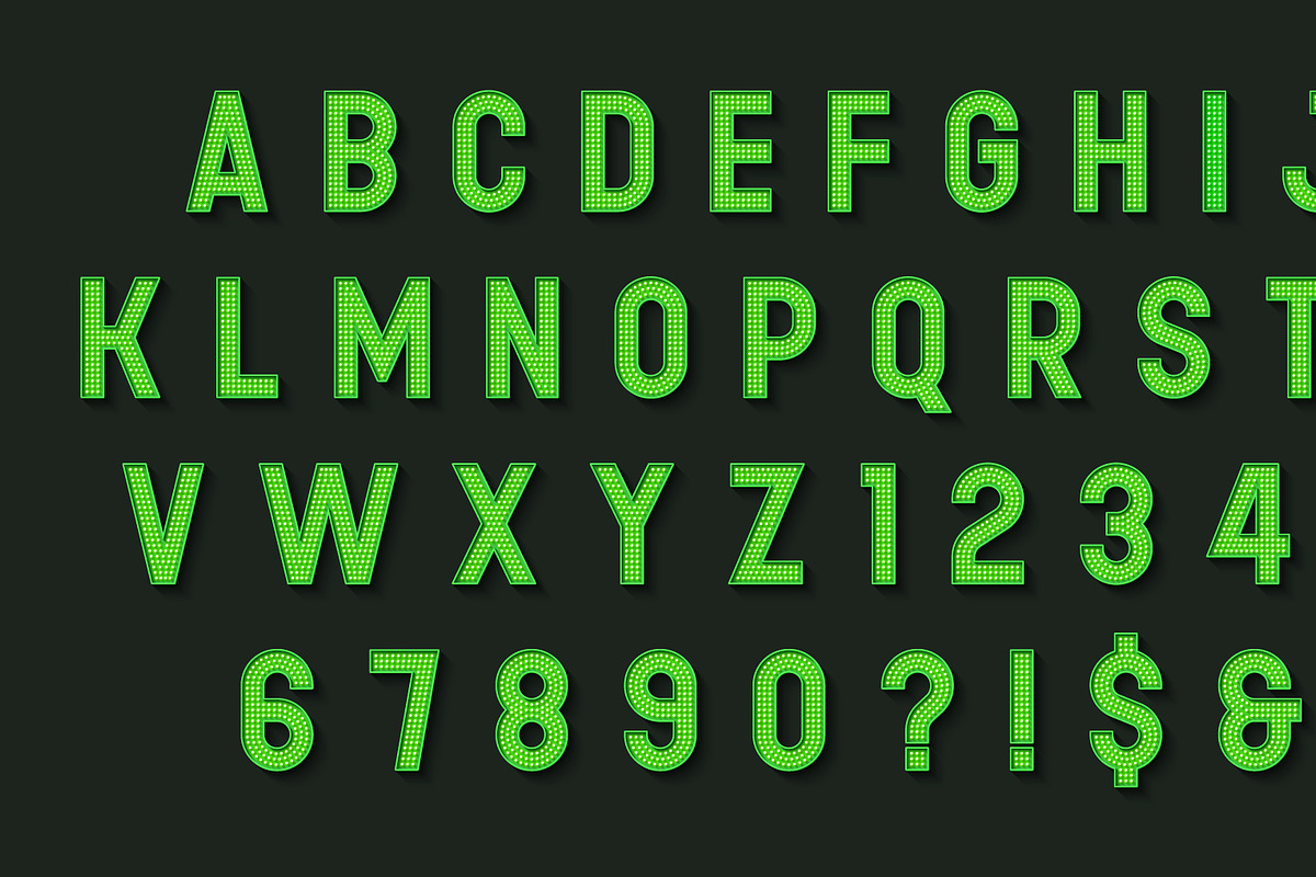 Moder Led Detailed Alphabet, an Object Graphic by RevelStockart (Photo 8 of 12)
