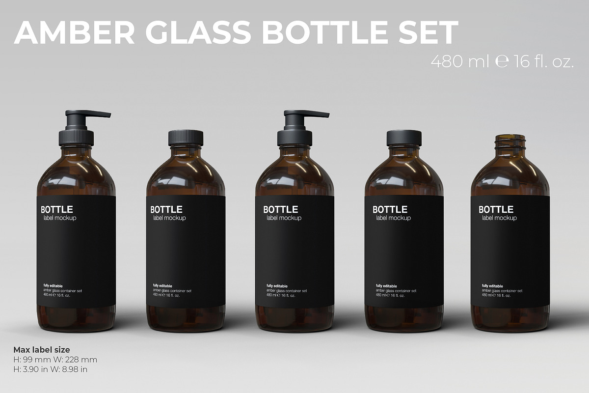 Amber Glass Scene Creator, a Packaging Mockup by KIPET (Photo 10 of 14)