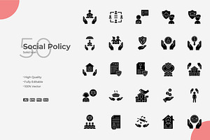 Social Policy Solid Icons, a Solid Icon by Bloodline