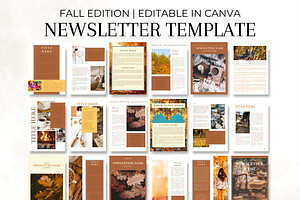 50 Pages Fall Newsletter Template