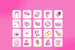 Wedding 3D Icons