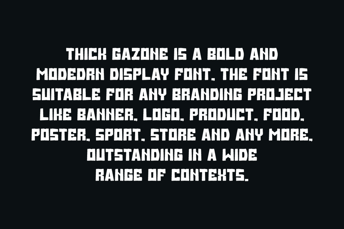 Thick Gazone - Rounded Font, a Sans Serif Font by QR Design Studio (Photo 5 of 7)