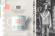 Ethnic Patterned Brushes for AI, a Brush Add-On by Struvictory.art (Thumbnail 1 of 7)