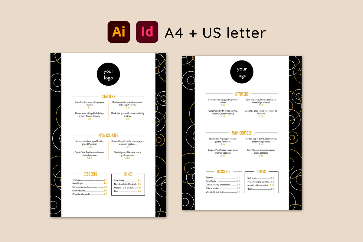 Restaurant menu template, a Flyer Template by naylart (Photo 2 of 3)