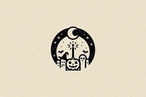 Halloween Pumpkin Emblem