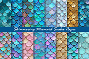 Shining Mermaid Scales Digital Paper, a Texture Graphic by Dream Creation (Thumbnail 1 of 6)