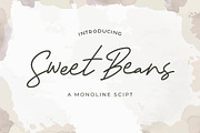 Sweet Beans - Monoline Script, a Script Font by Typefactoryco (Thumbnail 1 of 9)