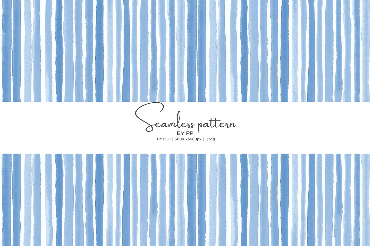 Blue striped seamless pattern jpeg, a Pattern Graphic by Pink Studio Art (Photo 1 of 5)