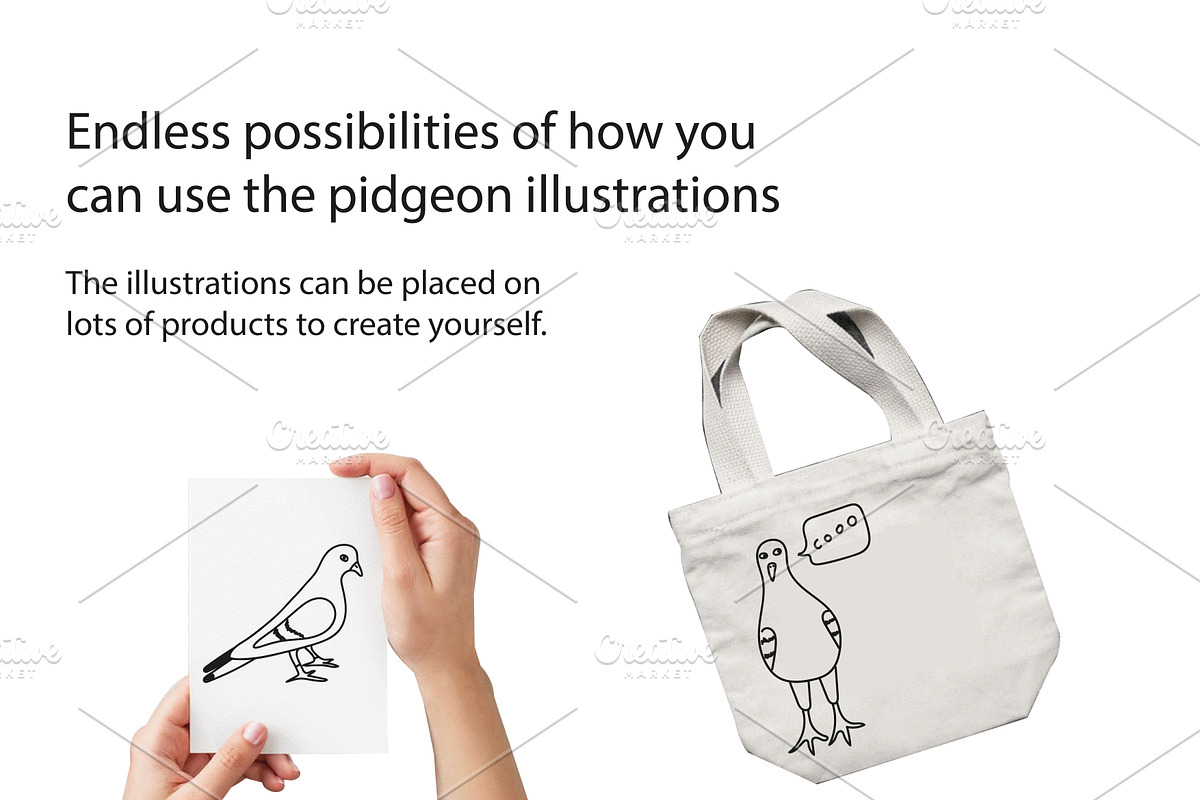Cute doodle pigeons!, an Illustration by Liz Pengilley Studio (Photo 4 of 4)