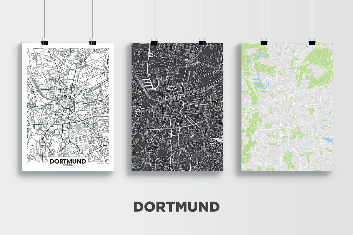5 maps of Germany cities set 2, an Education Illustration by MaximGertsen (Photo 4 of 9)