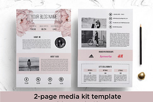 Floral media kit template