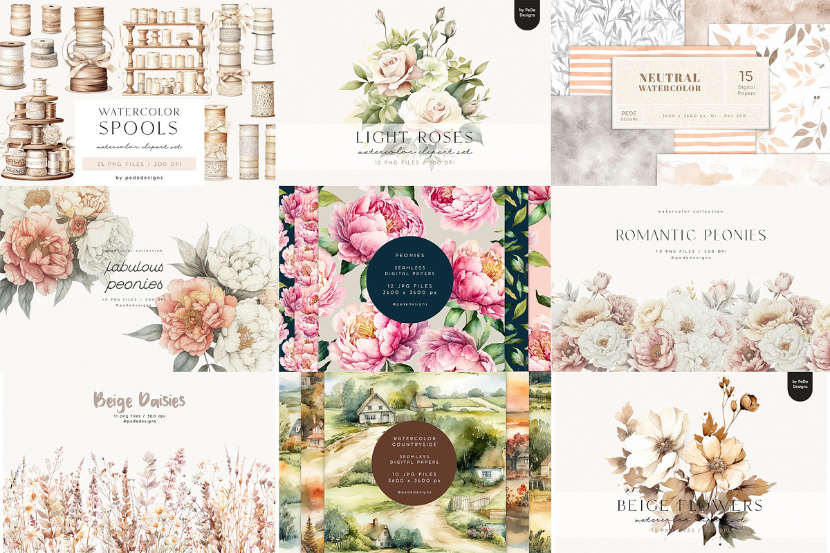 Scrapbooking Bundle II, a Decorative Illustration by PeDe Designs (Photo 8 of 11)