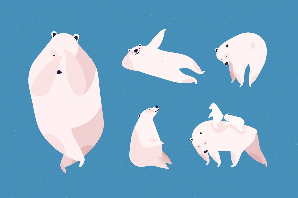 Cute polar bear set, an Animal Illustration by Good Studio (Photo 2 of 6)