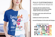 Bella Canvas 3001 PSD T-shirt Mockup, a Print Template by BrightMockups (Thumbnail 2 of 3)
