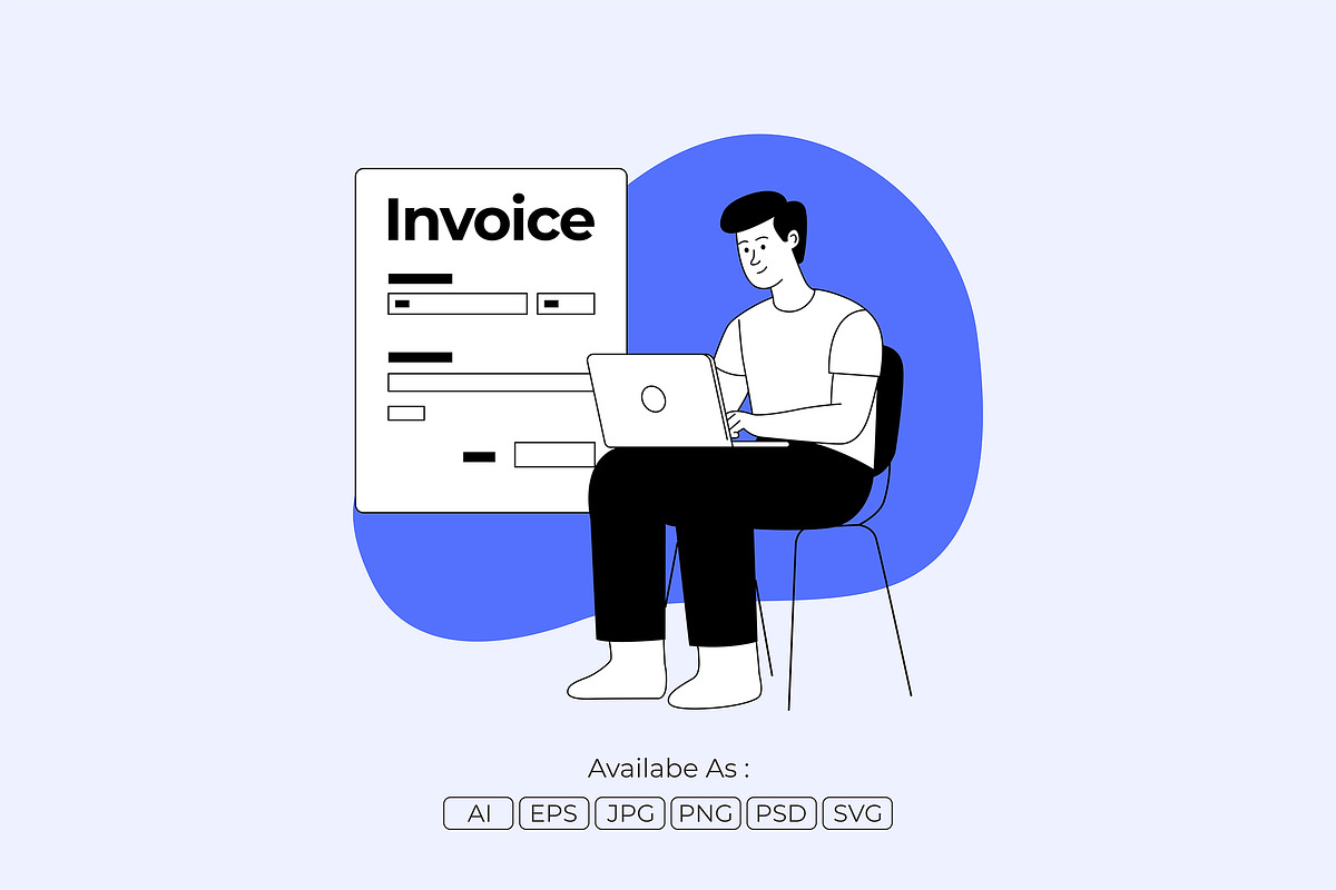 Invoice Billing Process Illustration, a Work Illustration by Partikusi Design (Photo 1 of 3)