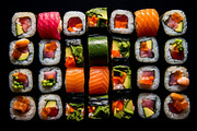 Sushi Art - 40 images, a Food Illustration by Handmadefont (Thumbnail 7 of 12)