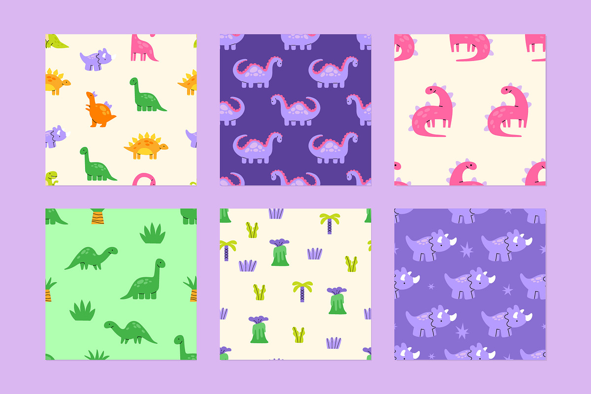 Dinosaur World | Graphic collection, an Illustration by katieromanoff_art (Photo 5 of 13)