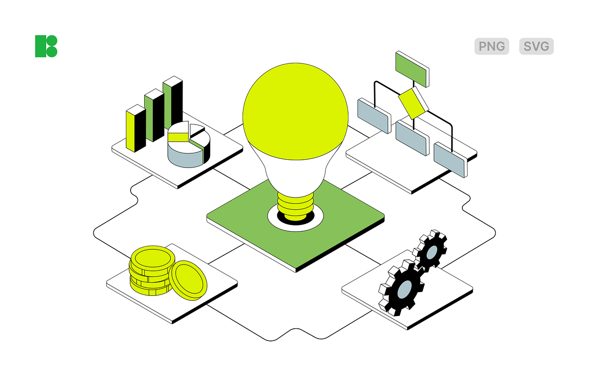 Idea for business success, an Object Illustration by Icons8