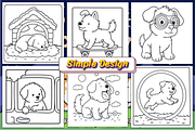 Dog Moments Puppy Life Coloring Page, an Animal Illustration by Coco Bloom (Thumbnail 3 of 4)