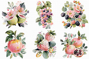 Watercolor Fruits Clipart, an Illustration by Libby Wishes (Thumbnail 7 of 7)