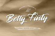Betty Finty - Modern Script Font, a Script Font by StringLabs (Thumbnail 1 of 11)