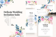 Delicate Wedding Invitation Suite, an Invitation Template by Azka Creative (Thumbnail 1 of 4)