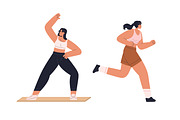 Girl doing sports activities set, a Sport Illustration by Good Studio (Thumbnail 2 of 5)
