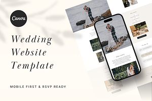 Modern Beige Wedding Website Canva, a Landing Page Template by batang