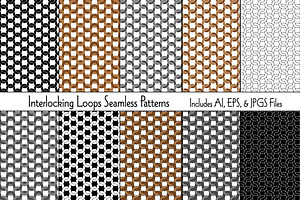Interlocking Loops Seamless Patterns