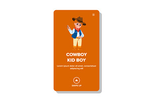 Cowboy Kid Boy Vector