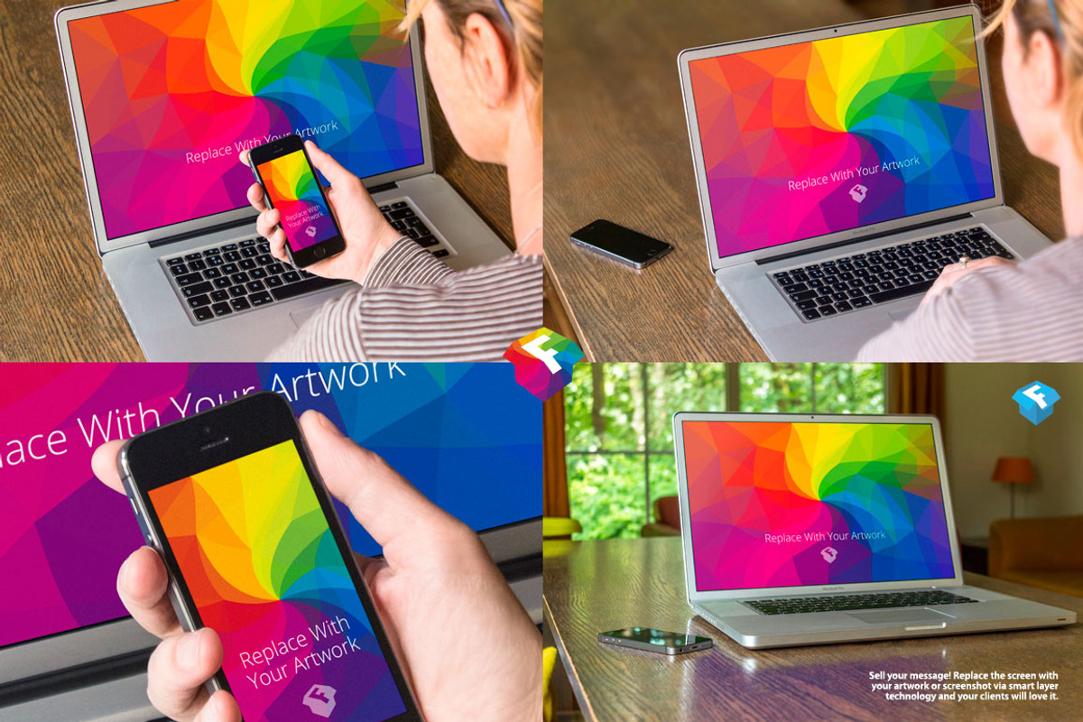 7 Real Photo Apple Device Mockups, an iPad Mockup by Fresh Design Elements (Photo 3 of 3)