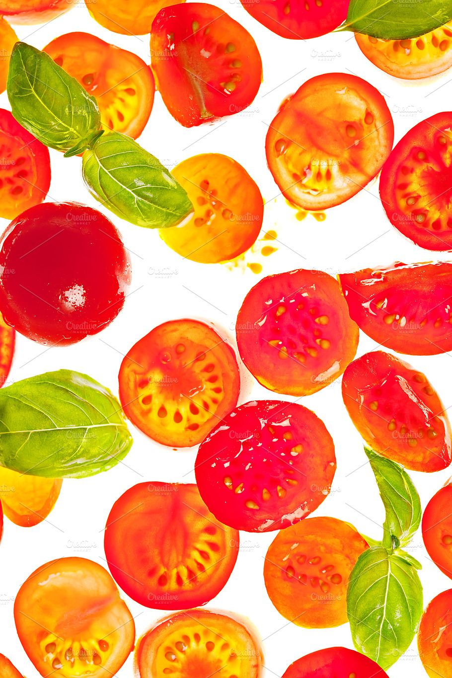 Sliced Tomato Isolated Food Frame Background Featuring Background Border