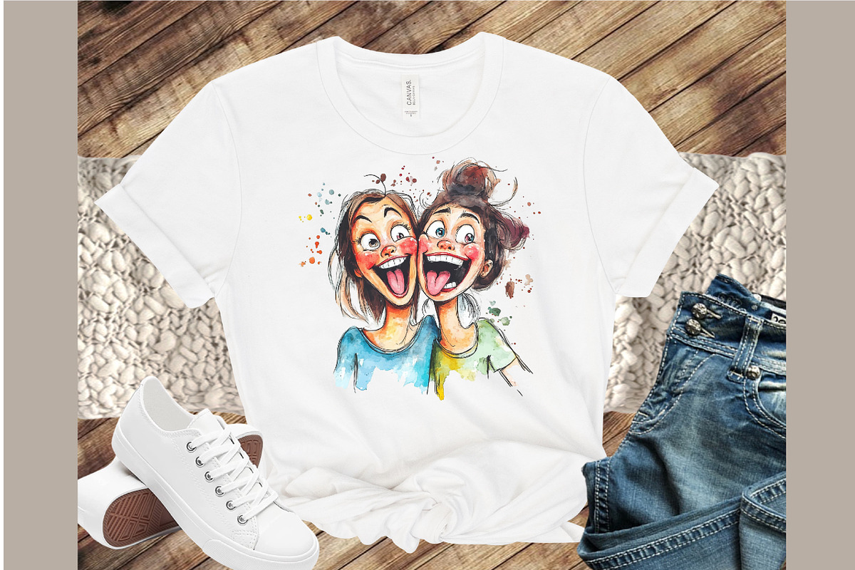 Best Friend Clipart Sublimation, an Illustration by Sublimation Artist (Photo 4 of 6)