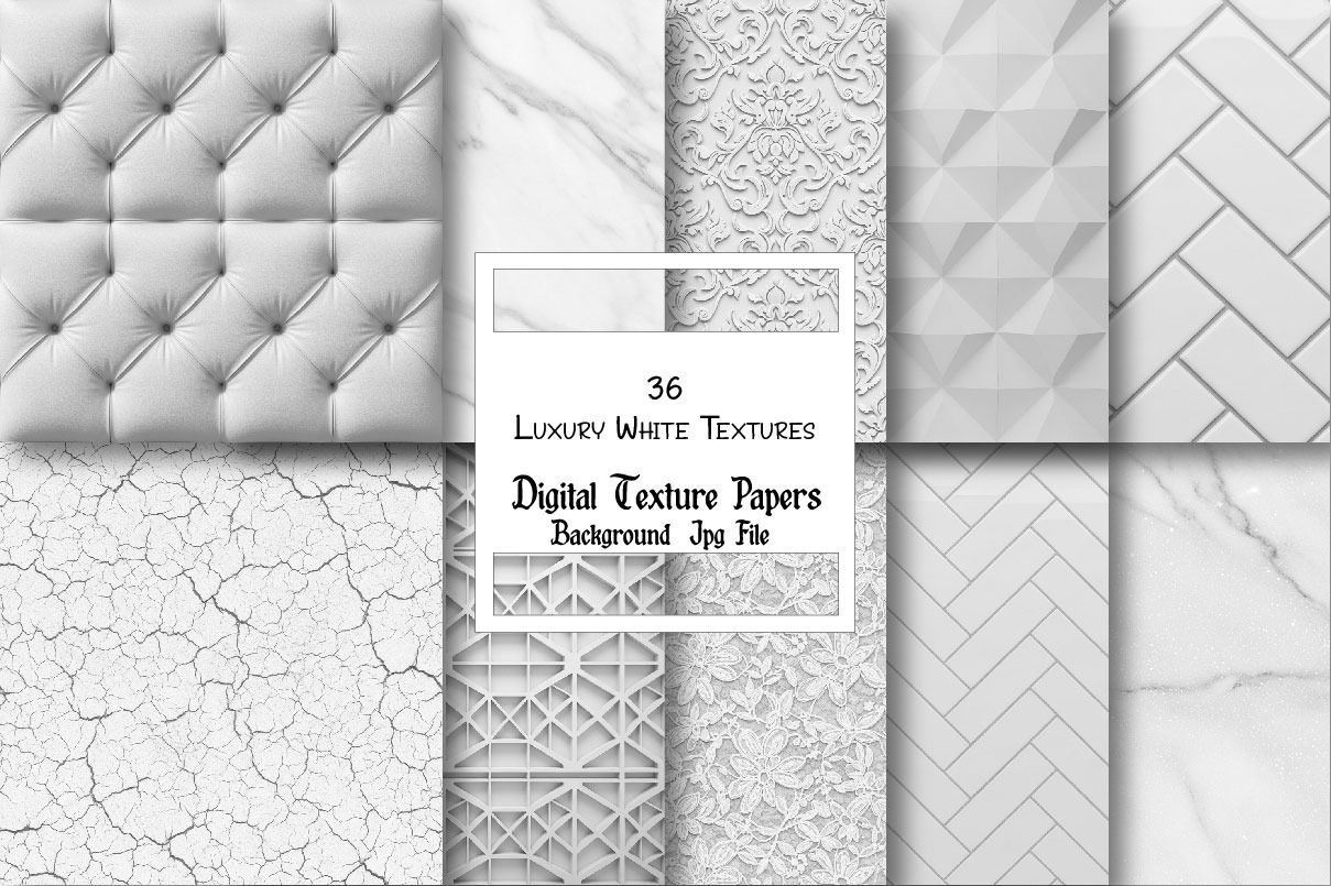 Luxury White Textures, a Pattern Graphic by Wow Magic