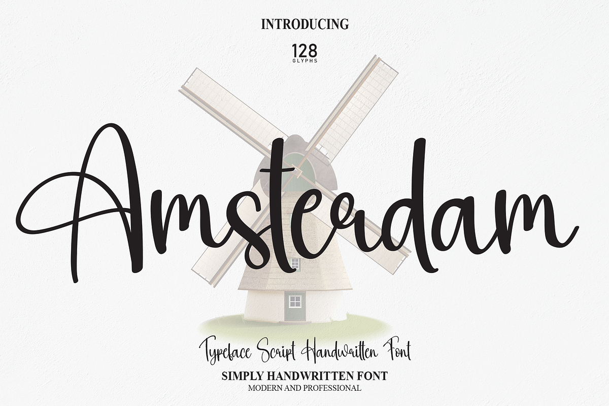 Amsterdam | Script Font, a Script Font by Scratchones (Photo 1 of 8)