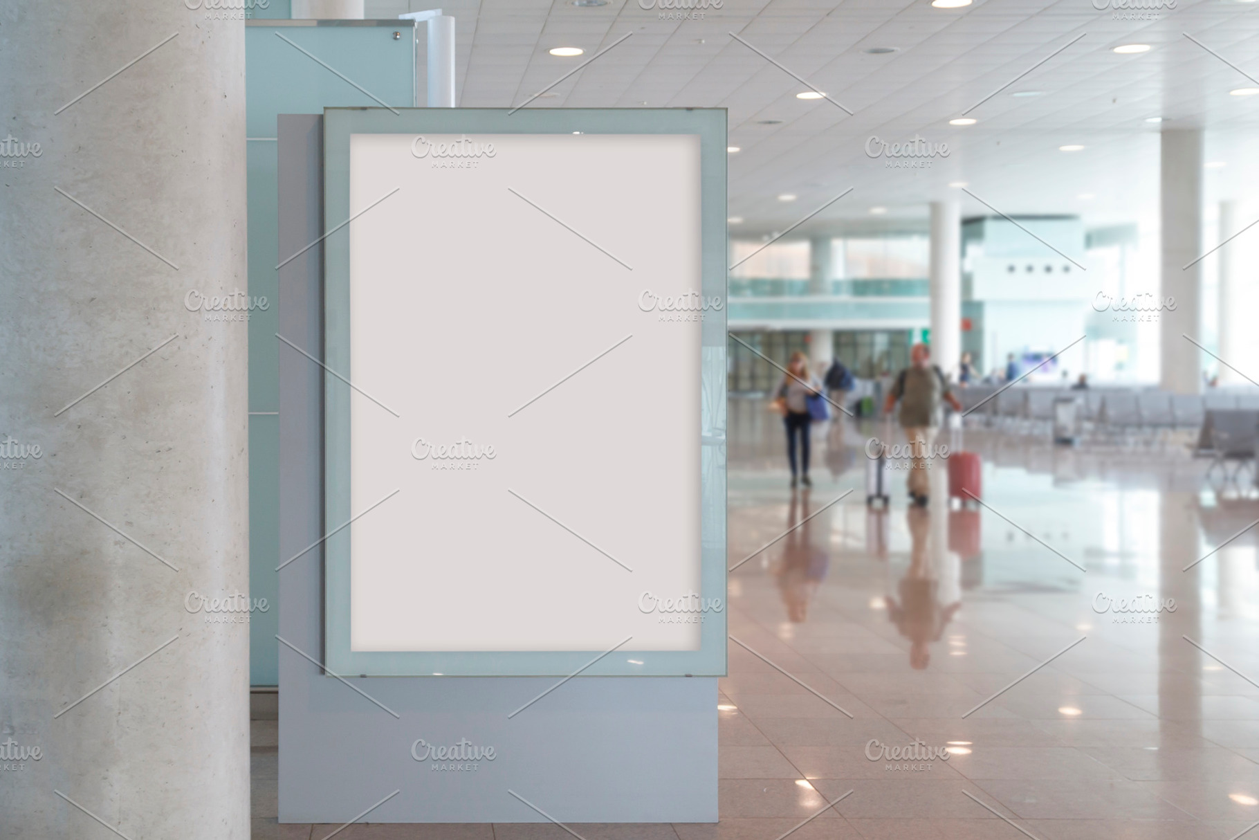 Blank billboard mock up in an airpor containing billboard, advertising, and, an Architecture Photo by aagafapaperiapunta