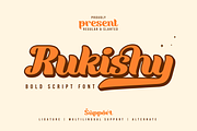 Rukishy - Script Font, a Script Font by twinstd (Thumbnail 1 of 10)