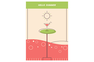 Hello, summer, a Seasonal Illustration by Creative Backgrounds