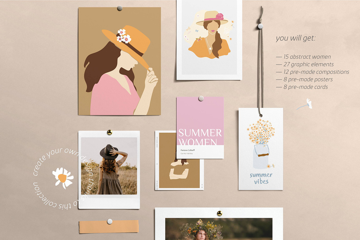 Summer women cliparts & posters, an Object Graphic by yttadesign (Photo 2 of 14)