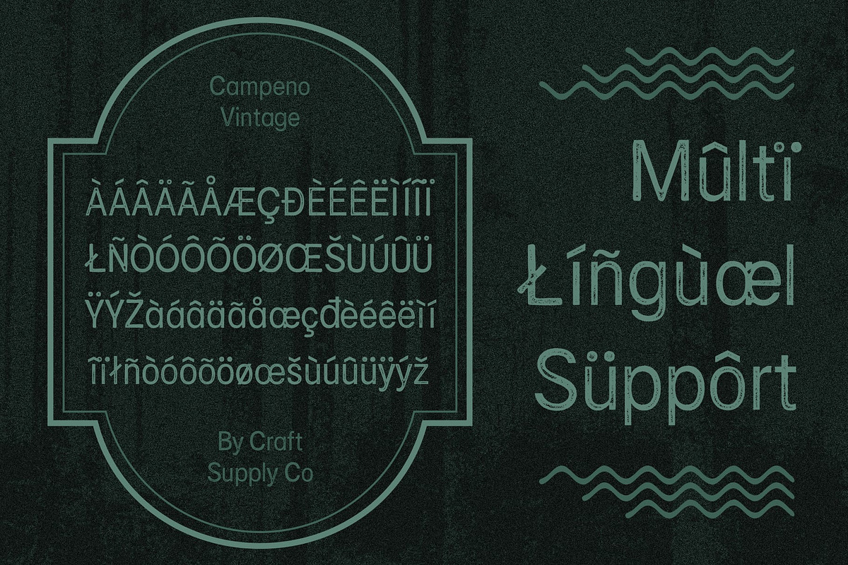 Campeno Vintage, a Sans Serif Font by Craft Supply Co. (Photo 3 of 8)