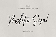 Prishton Sign a Handwriting Font, a Handwritten Font by Burhan Afif (Thumbnail 1 of 10)