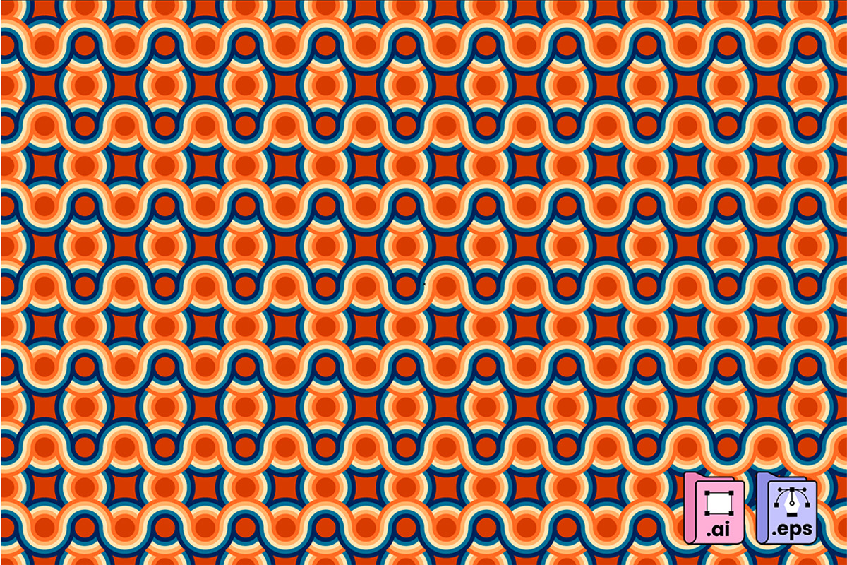 70s Geometric Loop Pattern, a Pattern Graphic by MISS CHATZ (Photo 3 of 4)