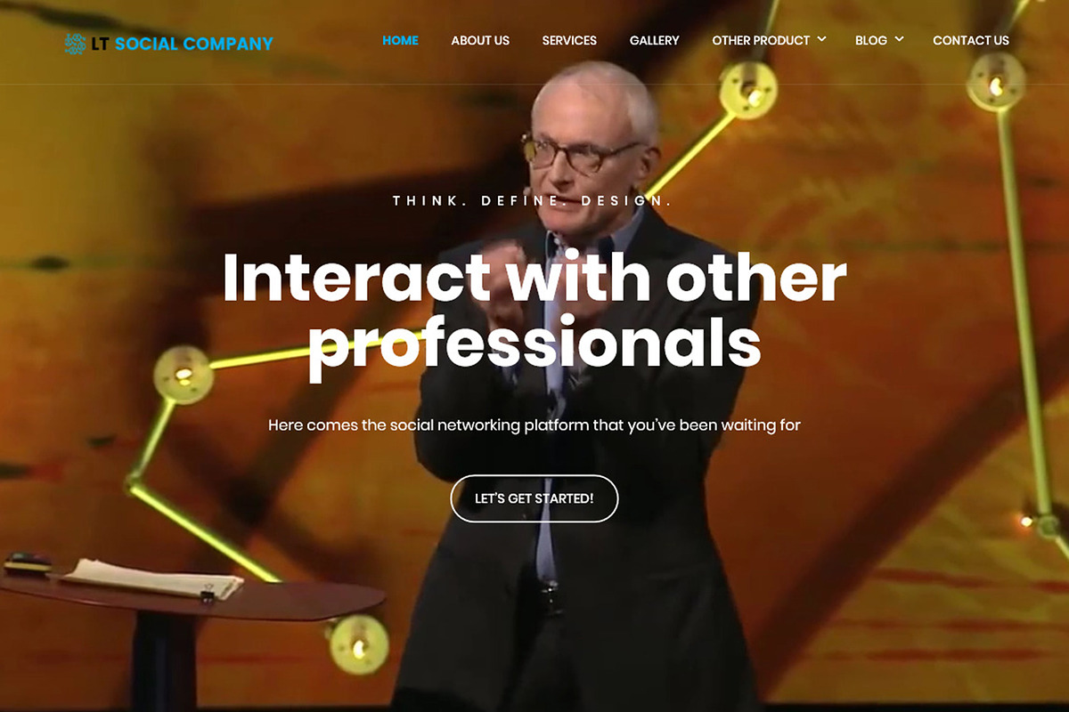 LT Social Company WordPress Theme, a WordPress Template by LTheme (Photo 1 of 2)
