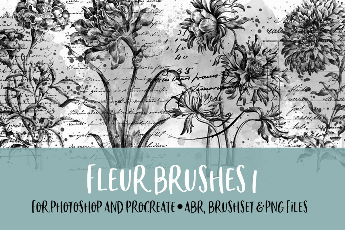Fleur 1 Brushes for PS/PRO, a Brush Add-On by Polka Dot Pixels (Photo 1 of 3)